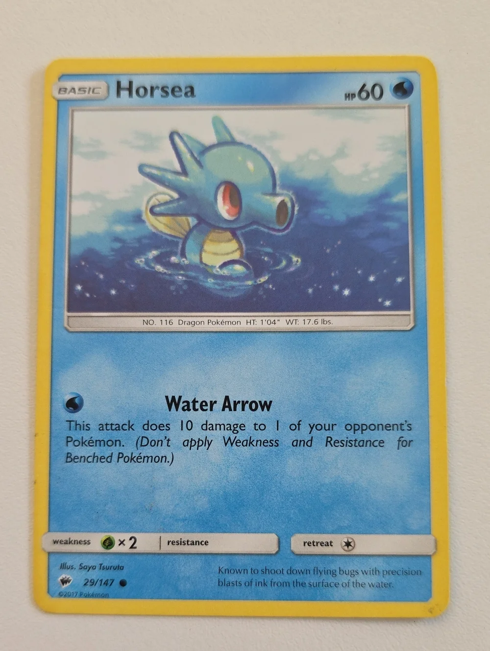 Pokemon Horsea And Seadra Trading Card